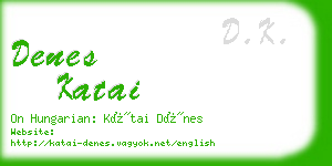 denes katai business card